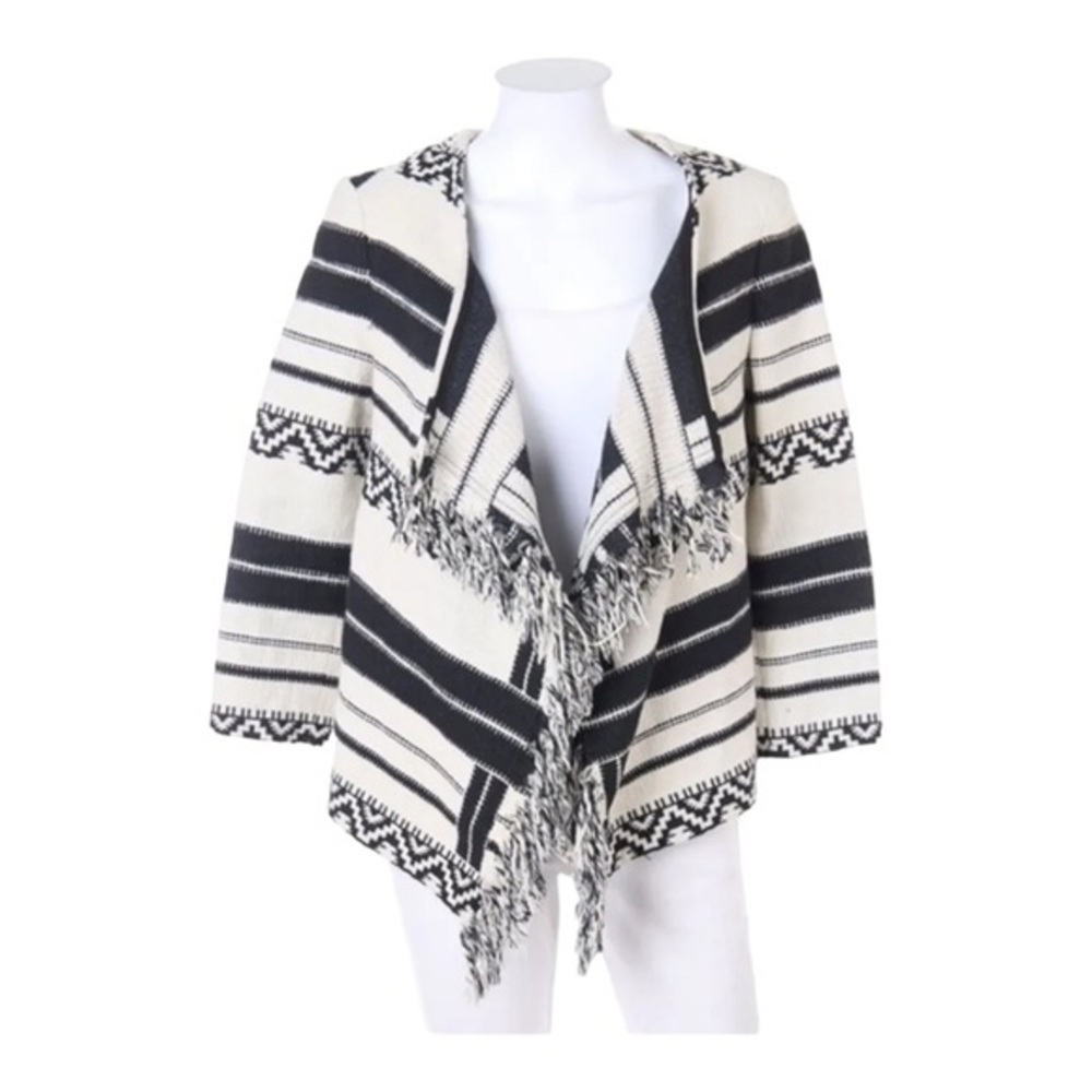 Bershka OUTERWEAR Cardigan Ethno Style with Fringes and cascading open front.‎